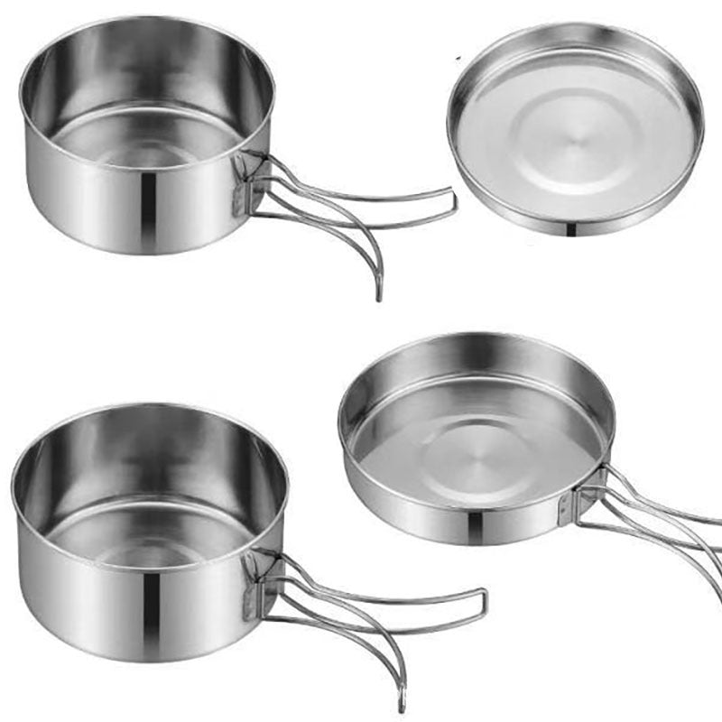 Elevate Your Outdoor Cooking with Our Stainless Steel Cookware Pot Set!
